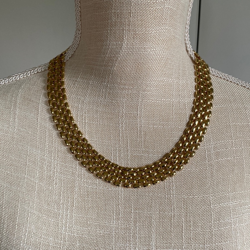 Gold Tone Chunky Chain Necklace